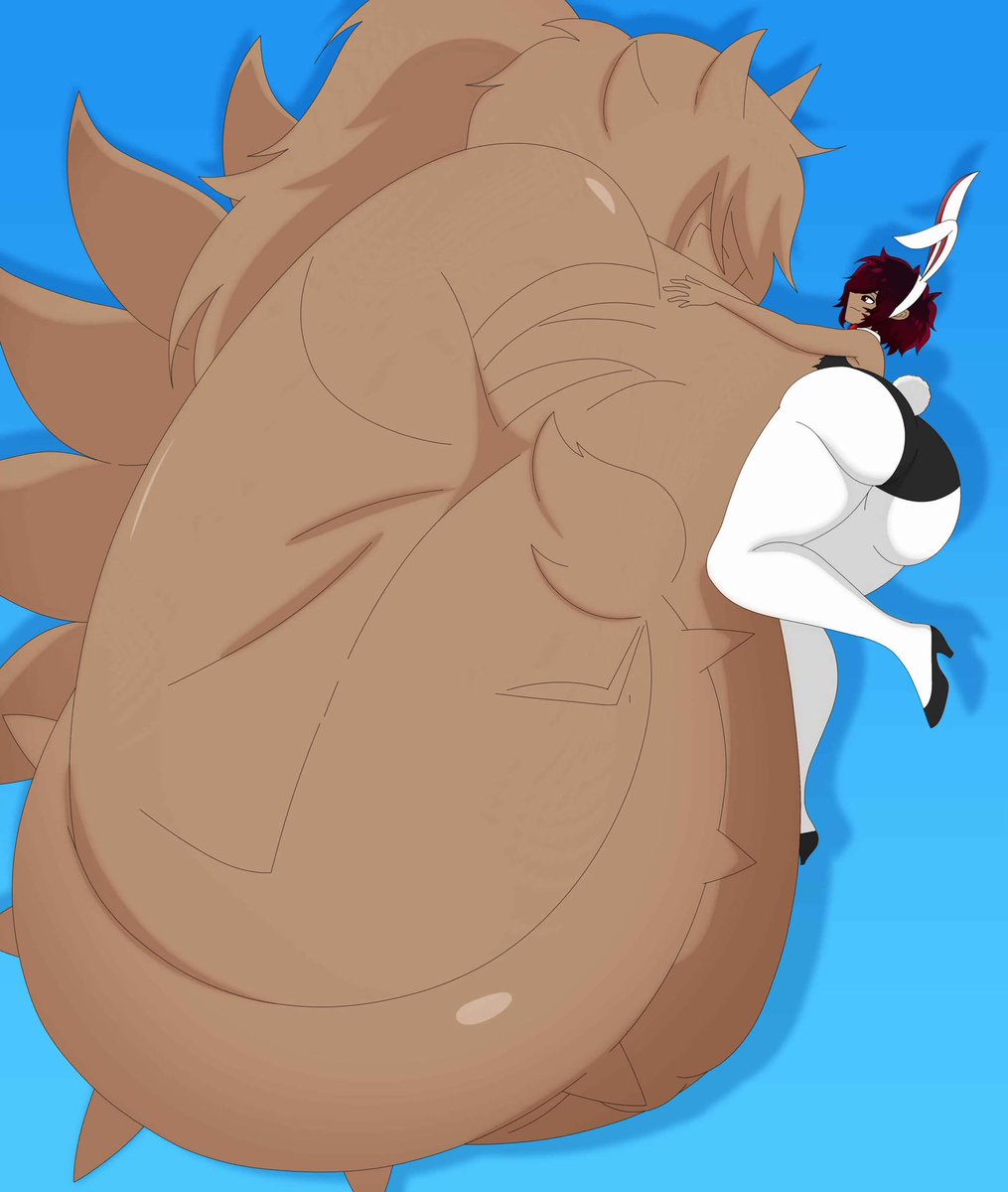 Bunnyboyrex12's tweet photo. How adorable this kaiju thinks I can’t stop him so I literally just eat him and digest him https://t.co/rcxxDJf3ya