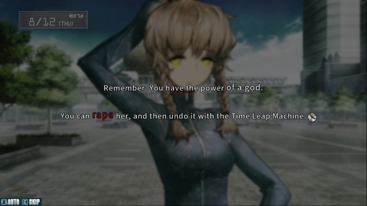 kirebarks's tweet photo. "Steins:Gate is peak trust" https://t.co/A1GZptU0bz