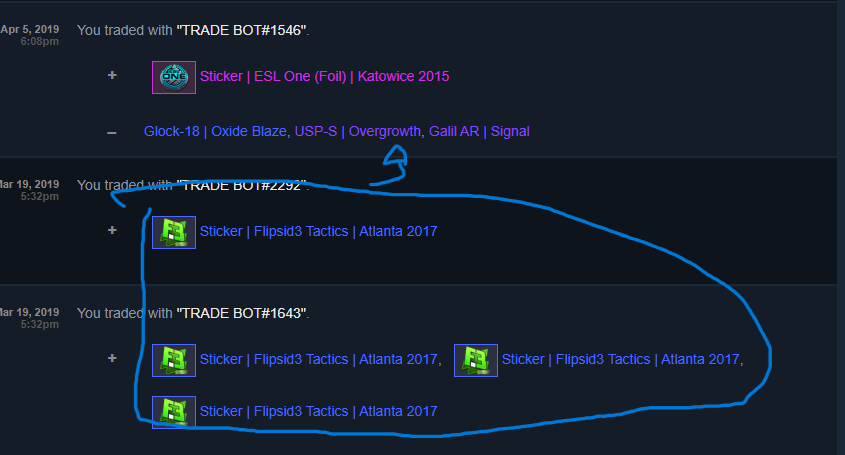 c_before_b's tweet photo. nothing prepares a man for heartbreak like seeing his trade history on steam from 7 years ago when he was a stupid teen (yes all 4 of those stickers went on that usp-s) https://t.co/bk2eH6ul6a