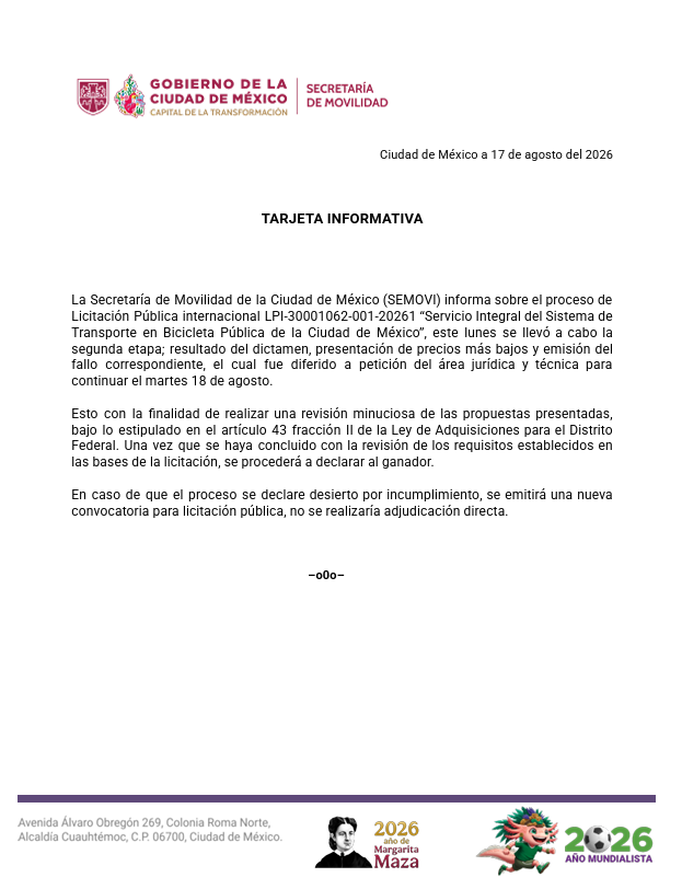 LaSEMOVI's tweet photo. #SEMOVIINFORMA 👇 https://t.co/lhofB0uOBE