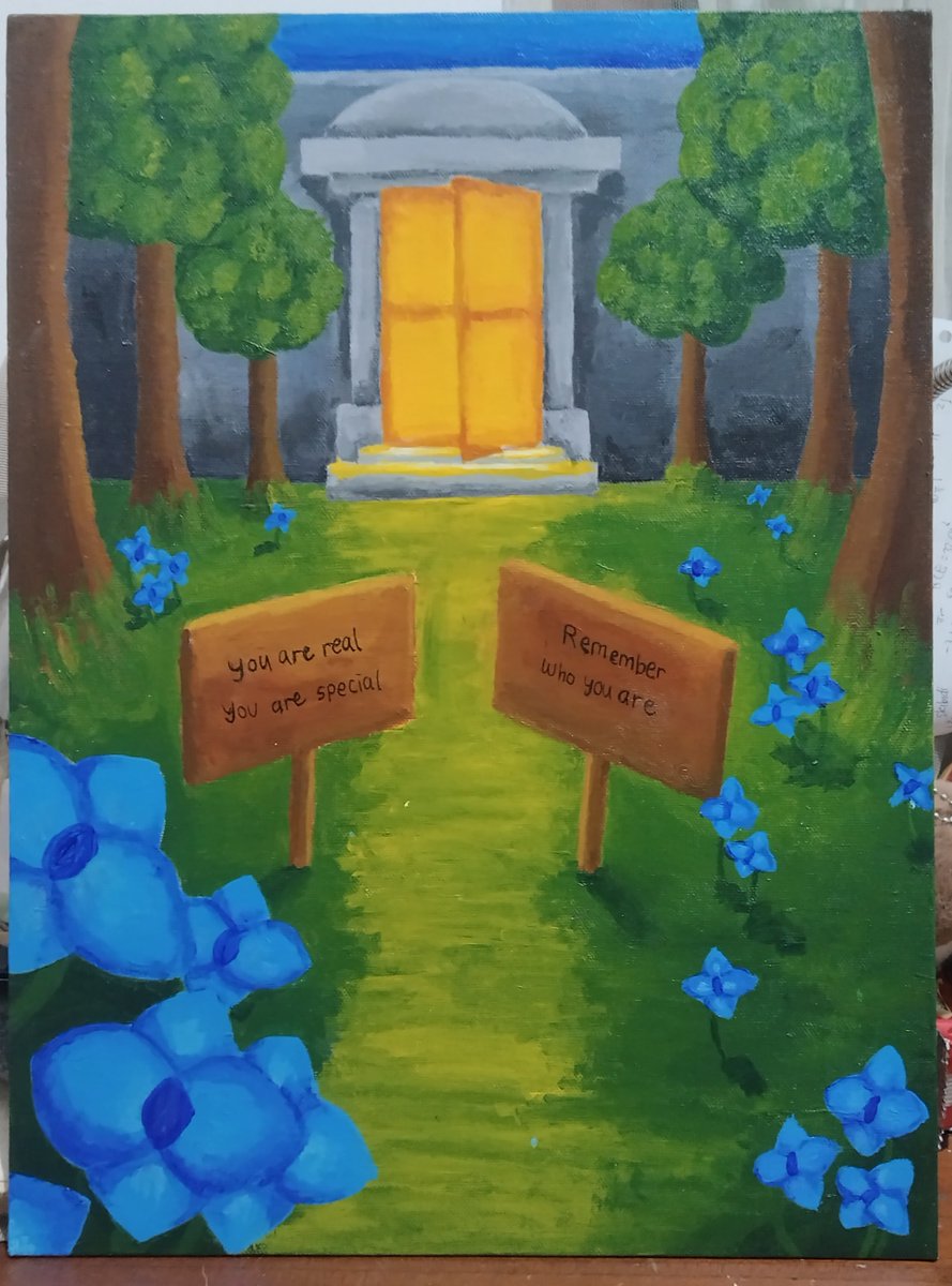 CallMeWijen's tweet photo. painting i made for my art assignment 
#dawtde https://t.co/6KInJTz0SS