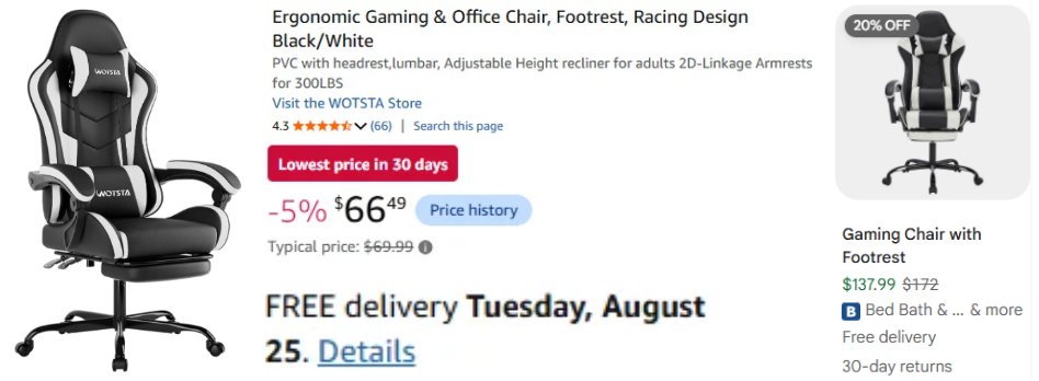 Pricerrors's tweet photo. $66 ERGONOMIC GAMING CHAIR @ AMAZON

Includes footrest and holds up to 300-LBS, very high rated chair

https://t.co/tDop59S1JH

Similar racing gaming chairs go for $130+ elsewhere

Free shipping + free 30-day returns included #ad https://t.co/W1qPKSaRGD