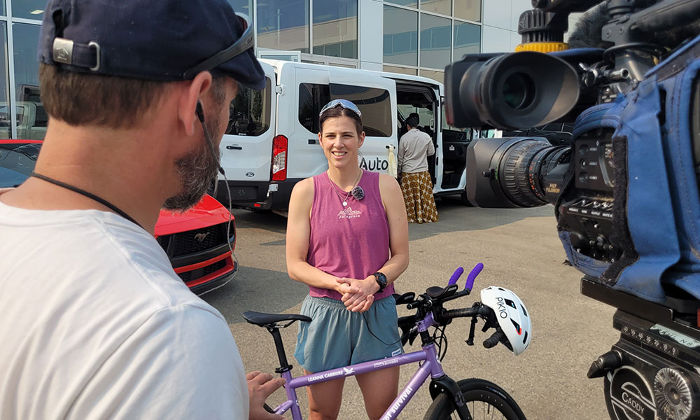 NAIT's tweet photo. What would inspire someone to cycle 30,000 kilometres across two continents?

Leanna Carriere (Personal Fitness Trainer '17), an entrepreneur, former Team Canada pole vaulter and Canada's first female decathlete, alongside her partner, Dr. Timm Döbert, is embarking on Wings of Survival: a nine-month journey from northern Alaska to Tierra del Fuego, tracing the migratory path of the Hudsonian Whimbrel to raise awareness about bird conservation and habitat protection.

The expedition will take them through 15 countries and average roughly 120 kilometres per day. 

Learn more about the Wings of Survival journey and help support their mission to protect migratory bird habitats across the hemisphere:
https://t.co/yTT1rAcP1q

#NAITAlumni #WingsOfSurvival #BirdConservation #AlumniSuccess