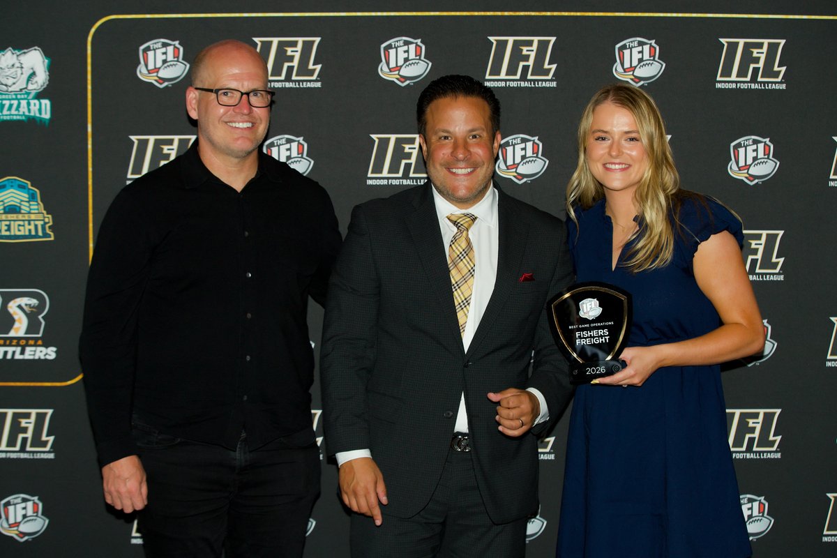 FishersFreight's tweet photo. Behind every game day is a team that brings it all to life! The Fishers Freight were named Best Game Operations at the 2026 IFL Annual Awards! 🏆 Big shoutout to the crew that makes it all happen! 👏

#FishersFreight | #DontMissTheRide https://t.co/GTt99oOb62