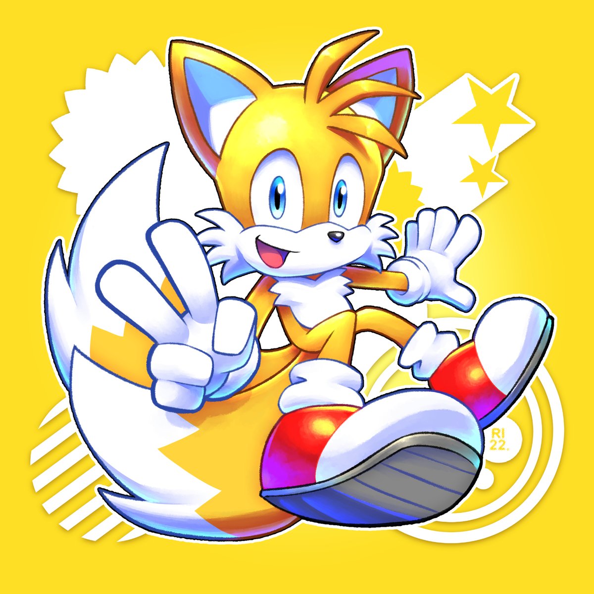 RikoandTako's tweet photo. Tails "Miles" Prower - From my Sonic sticker series https://t.co/tCDJRH5SC9