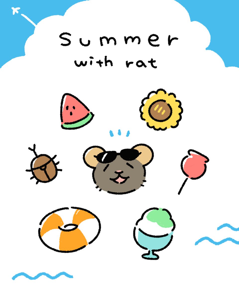nonezumidesign's tweet photo. 今年はどんな夏をお過ごしですか🌻🐀
#ファンシーラット https://t.co/chtCO6K9VH