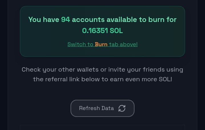 shadatofficial1's tweet photo. I just got 0.17 SOL for free

If you have traded memecoins on Solana before, you should check this too

You may have old or useless tokens and NFTs in your wallet that you can remove and possibly get some SOL back 

🔗 https://t.co/Jkvl0uw3w2

> Connect your SOL wallet
> Burn unwanted tokens 
> Check if you can get SOL back

I got 0.17 SOL free from it

How much SOL did you get?
