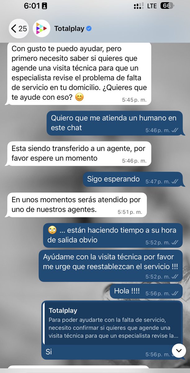 alexoaceves's tweet photo. @totalplaymx aiuda !!! Ni el bot ni el humano y necesito que me apoyen a restablecer mi servicio, se fue así no mas 🙃🙃 https://t.co/ud2zm5YpWT