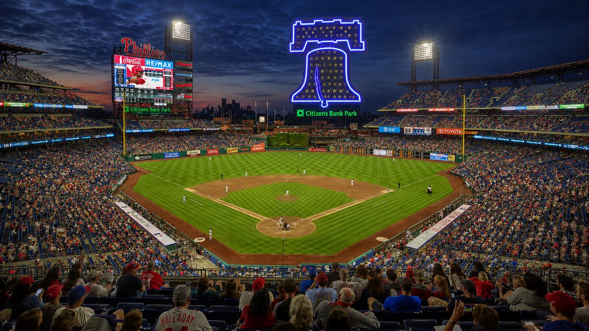 ScottMissanelli's tweet photo. First Phillies game of the year for me (have been out of town for work) and shocked at how big they made the bell this year… why is this not getting talked about more?? Looks awesome imo @JackFritzWIP @MikeMiss25 https://t.co/YSpJ1dSwTH