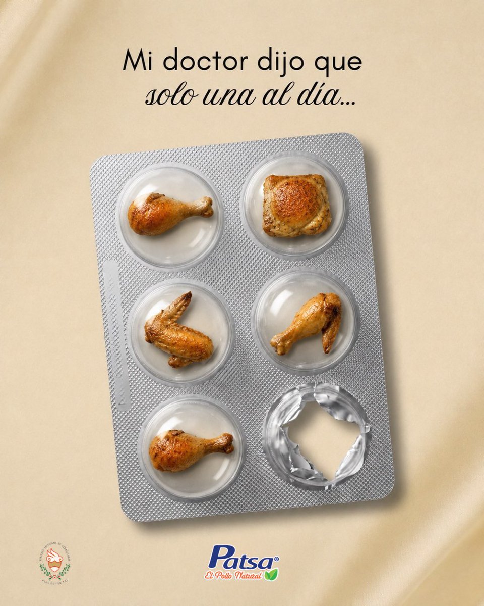 pollopatsa's tweet photo. El doctor dijo una al día… pero no especificó cuál. 😉🍗
#pollo #proteina #fyp #dosis #PolloPatsa #Patsa #ElPolloNatural #AntojoDePollo https://t.co/y2aTOhoVuo