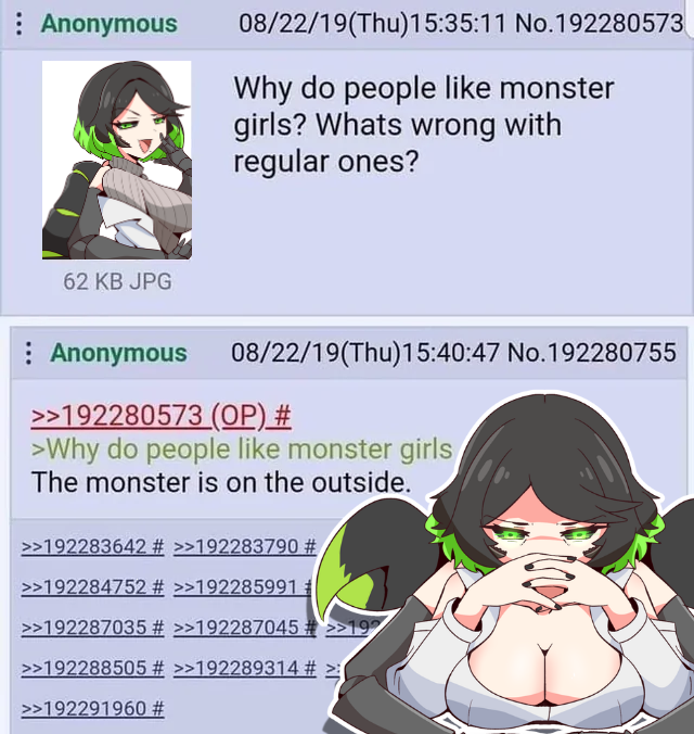 RadiaActive_VT's tweet photo. Why do you like monster girls? https://t.co/ac9QJRTVTp