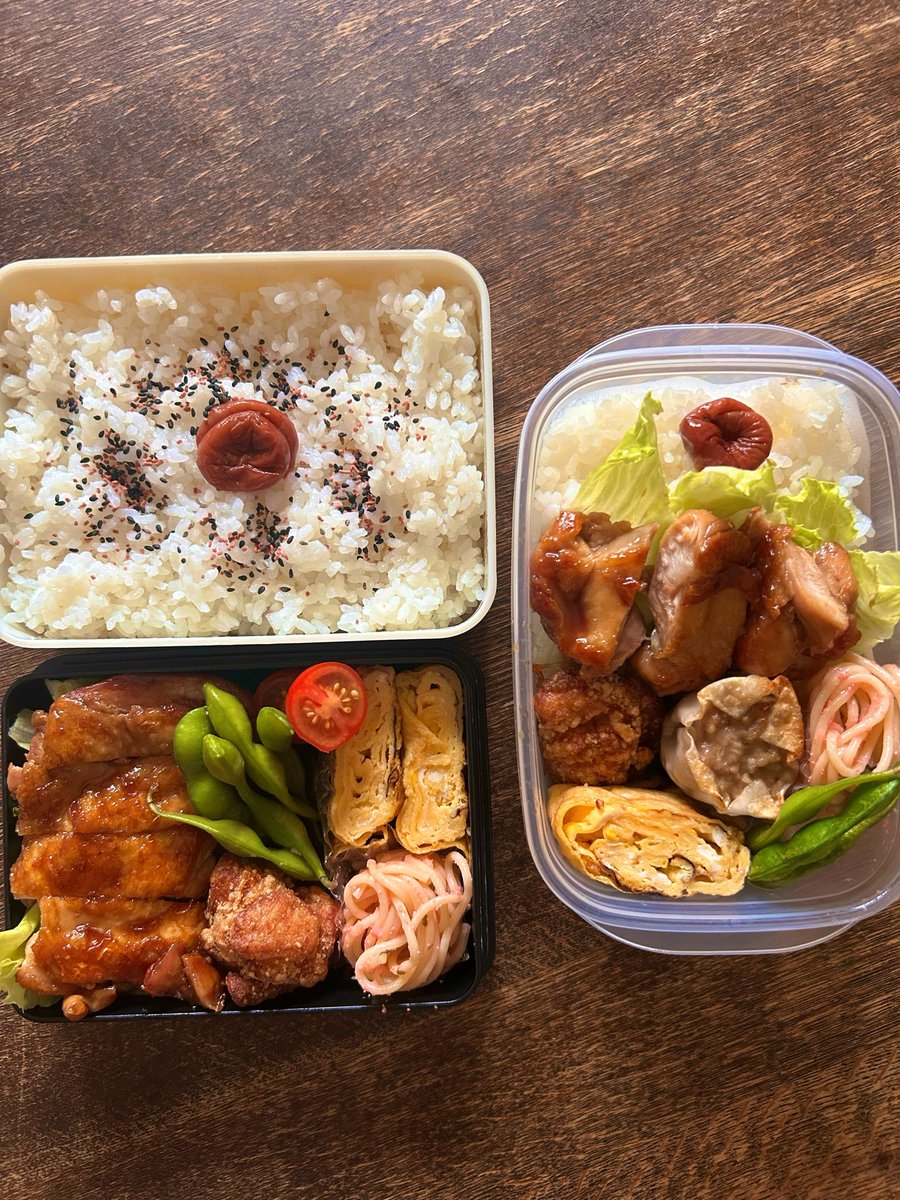 ayataka100001's tweet photo. 照り焼きチキン弁当
ジャケ買いしたシュウマイ
全然減らんよ😢
#お弁当記録
#部活弁当 https://t.co/kaVspYfIxe