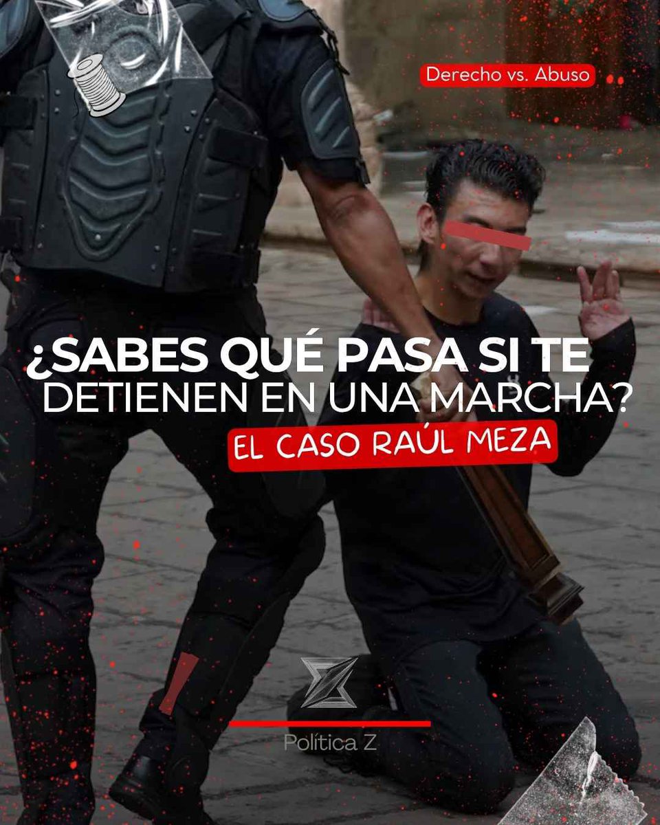 politicazmx's tweet photo. 🔴 ¿DE QUÉ SIRVE LA CONSTITUCIÓN SI EN LA CALLE MANDA EL ABUSO?

En las escuelas y en los discursos oficiales nos repiten que el Artículo 9º consagra nuestro derecho inalienable a manifestarnos pacíficamente. Pero sal a la calle a exigir justicia y te toparás con la verdadera cara del poder.

El caso de Raúl Meza, joven de 28 años en Michoacán, expone con crudeza el costo de no quedarse callado: tras salir a marchar por los hechos violentos contra Carlos Manzo, terminó detenido con denuncias de uso desmedido de la fuerza, pasó dos meses en prisión y hoy una fiscalía le pide hasta 12 años de cárcel por el delito de “sabotaje”. 

No es un caso aislado; es el manual de intimidación del Estado: cuando la indignación ciudadana rebasa al gobierno, la respuesta no es diálogo ni justicia, sino la fuerza pública y el castigo judicial desproporcionado. 

¿Realmente somos un país con libertad de expresión o solo tenemos un derecho de papel?

ABRIMOS HILO VISUAL 🧵👇