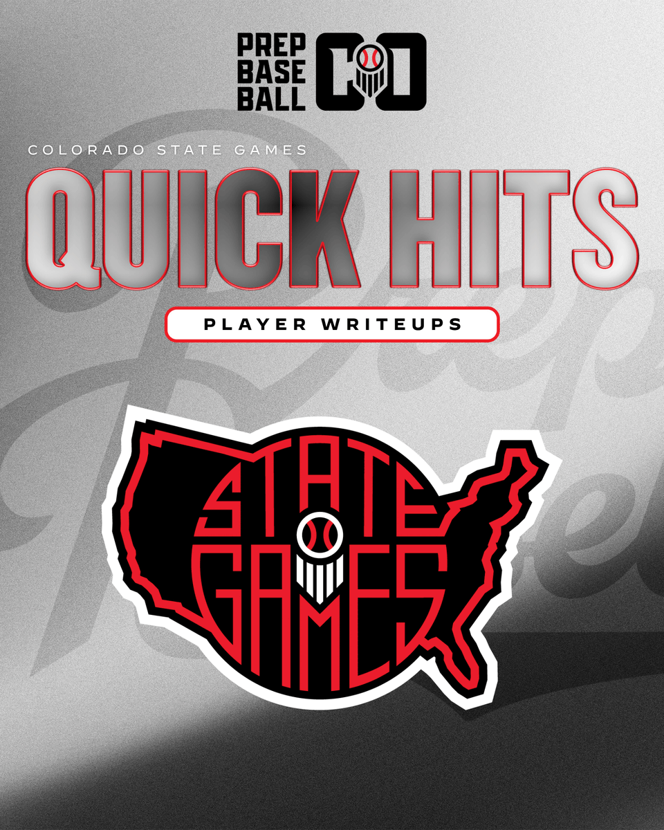 PrepBaseball_CO's tweet photo. 𝗖𝗼𝗹𝗼𝗿𝗮𝗱𝗼 𝗦𝘁𝗮𝘁𝗲 𝗚𝗮𝗺𝗲𝘀: 𝗤𝘂𝗶𝗰𝗸 𝗛𝗶𝘁𝘀 ✍️

Write-ups and video on more than 2️⃣0️⃣ standout prospects from this year's Colorado State Games at Metro State University in Denver!

Full Story 👉 : https://t.co/MLES0I5U4i

@coltjohnson33 @BrodyDuran02 @luke_eckmann34 @ColeFeddy11 @cashcarpio25 @shane44253 @A_Kelly_14 @BrianMoreSS2027 @colton_Os @DexterFischer96 @Dylan_Shoe1 @CooperGerou @MemphisDempcy