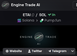 EngineTradeAI's tweet photo. The Telegram link has also been added to our Dexscreener profile! https://t.co/8mekC7aJcV