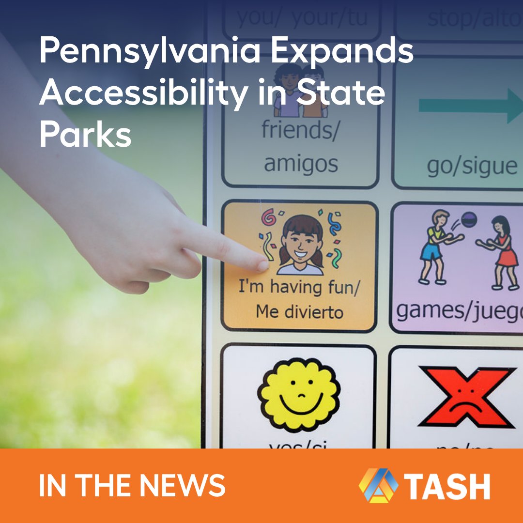 TASHtweet's tweet photo. Pennsylvania is expanding accessibility across its state parks and forests with new features like communication boards, accessible trails, colorblind viewing glasses, and other tools designed to help more people connect with nature.

https://t.co/ACJGT2VLJD

#Accessibility  #TASH https://t.co/GbTsD2YTG4