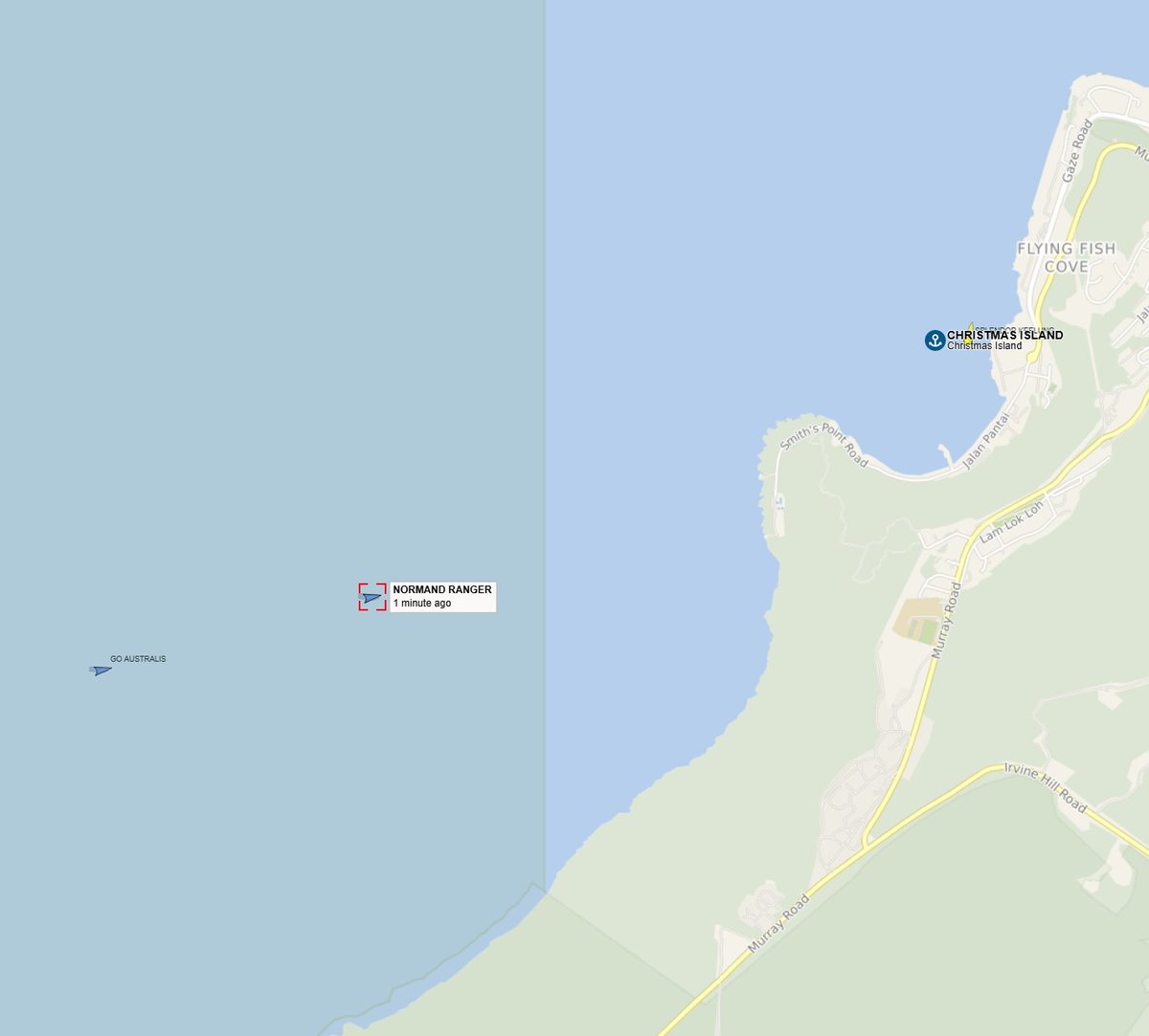 MarcusHouse's tweet photo. It is happening! Ship 40 is being towed into port at Christmas Island. It is only 2.5kms away now.

Dean here (@Dean08468895) is a champion on site watching it come in. Follow along. It is going to be an interesting few days I suspect. https://t.co/Fedu0GGGnt