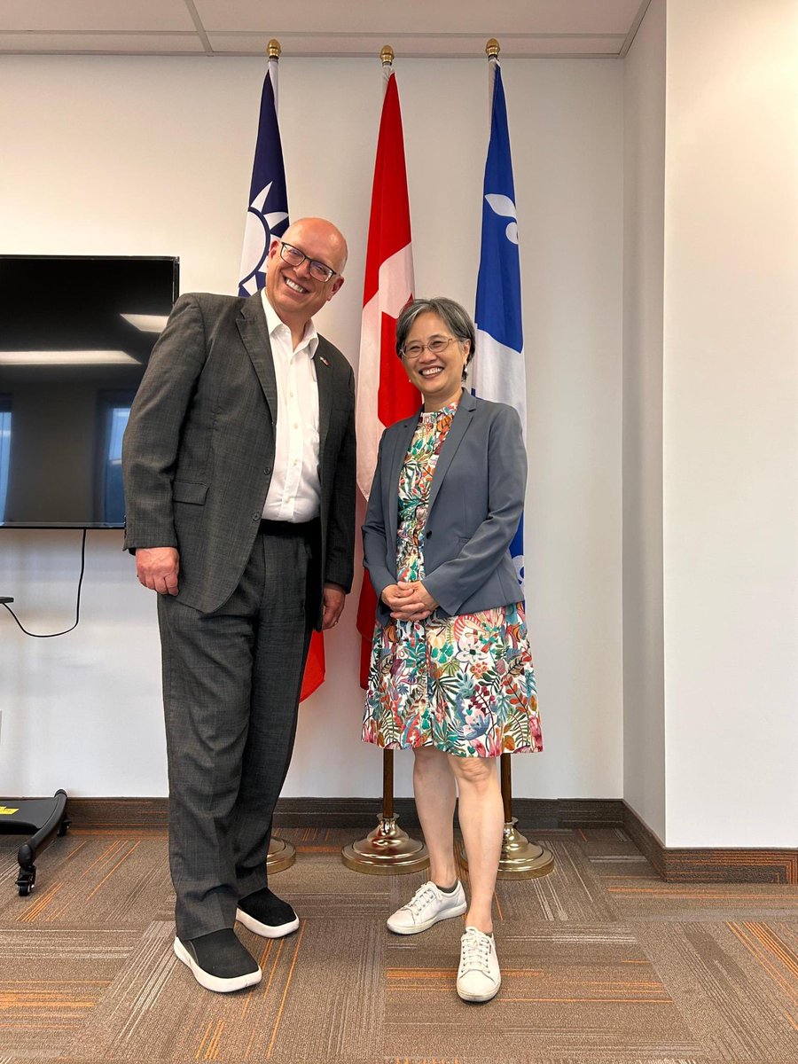 bectmyul's tweet photo. Nous avons l’honneur d’accueillir Monsieur @sbergeron , ancien Vice-président de la Commission des affaires étrangères de la Chambre des communes et grand amoureux du Québec. Votre visite a été une belle occasion pour saluer votre contribution de longue date à l’approfondissement  des échanges entre le Canada et Taiwan.