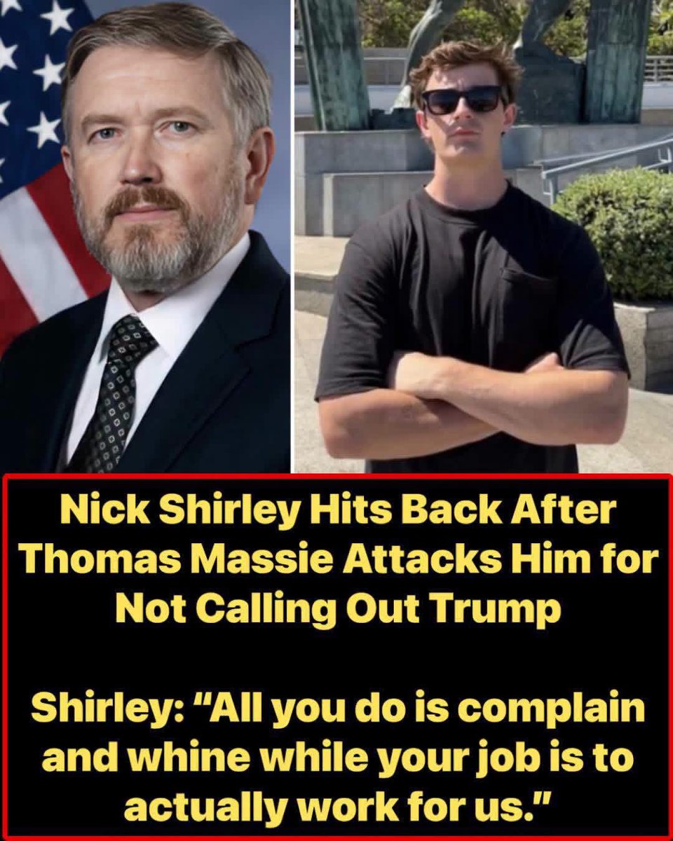 JBMAGA03's tweet photo. Nick Shirley just body-slammed Thomas Massie.

Massie tried to lecture the guy actually exposing billions in daycare fraud… for not “calling out Trump.”

Shirley’s response was perfect:

“All you do is complain and whine while your job is to actually work for us. I’ve exposed and saved America billions. What have you done?”

Real results > endless X posts from a congressman voters already fired.

Keep cooking, Nick. 🔥🇺🇸