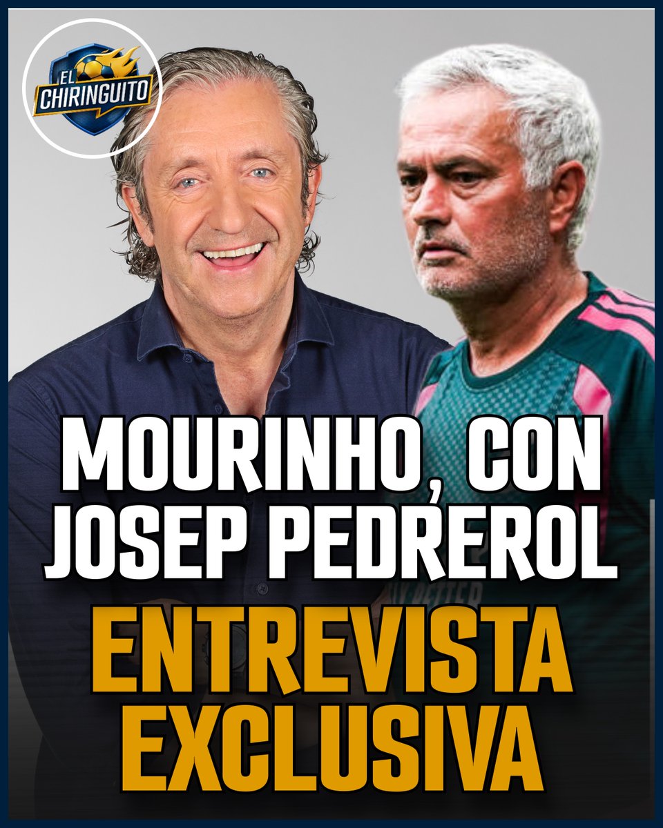 elchiringuitotv's tweet photo. 💣💣 BOMBAZO MUNDIAL 💣💣

🚨 MOURINHO, EN EXCLUSIVA CON @jpedrerol.

📺 Este martes, a las 12 de la noche en Energy. https://t.co/M3TmWlvAwE