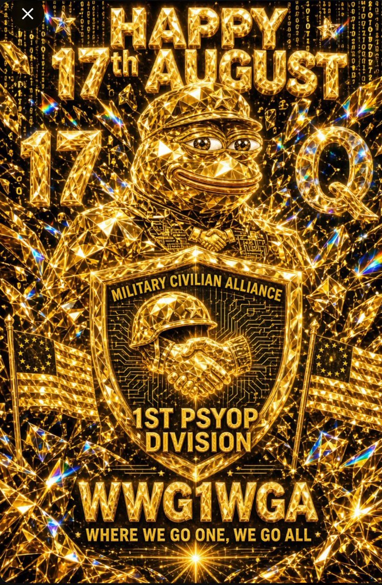 OfficialAxel92's tweet photo. Happy 17th August 2026 

Happy Q day Folks 

WWG1WGA 🇺🇸💯💪 https://t.co/t2wOybAXf5