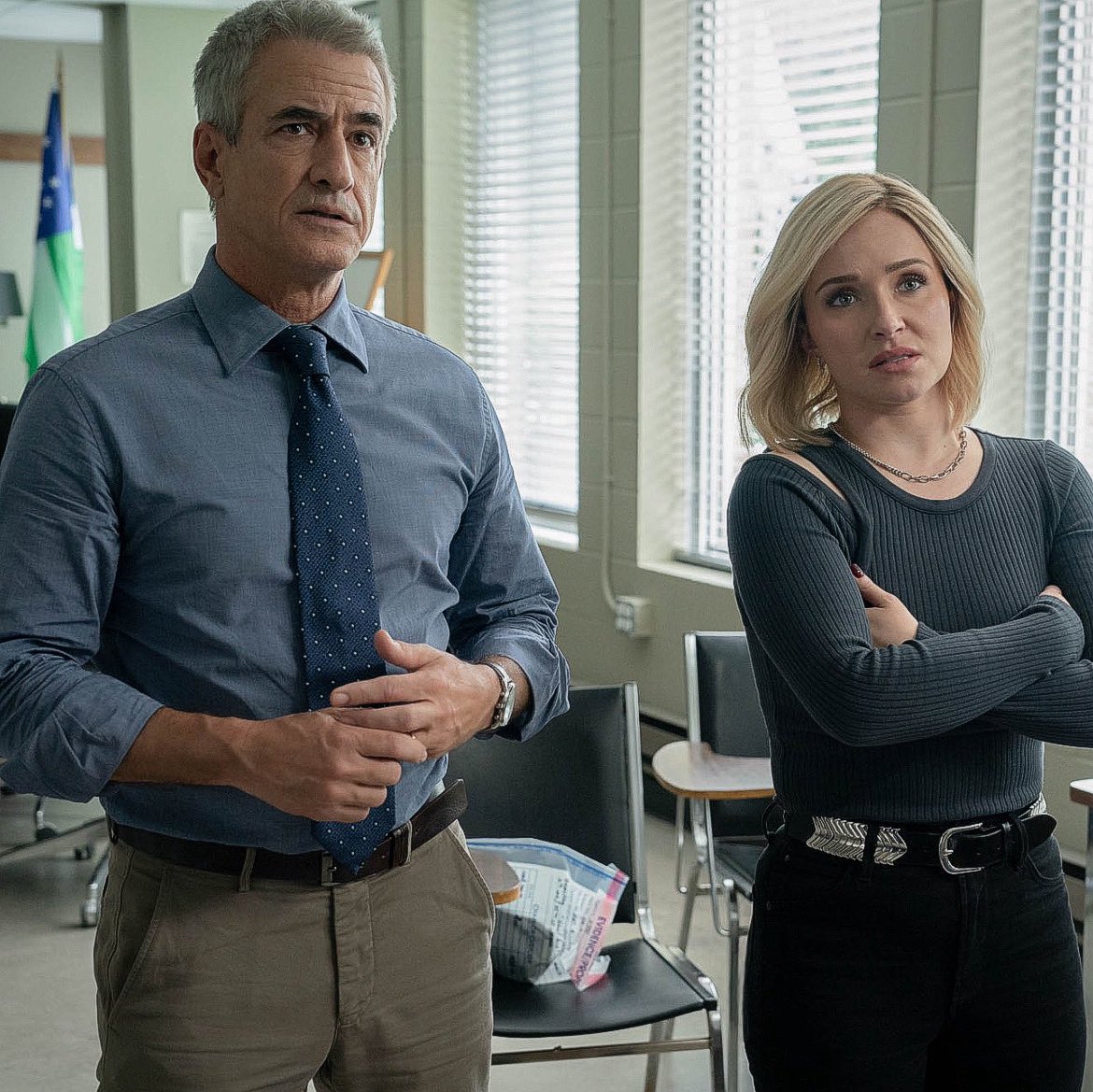 qgscream's tweet photo. Dermot Mulroney, o Detetive Bailey de Pânico VI, prestou homenagem à Hayden Panettiere:

“A família Scream está de luto. Nós te amamos, Hayden.” https://t.co/Lda6nLKZEO