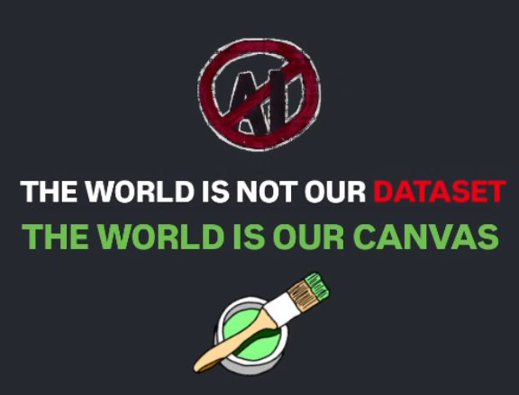 velcelsaga's tweet photo. 🚫 THE WORLD IS NOT OUR DATASET 🚫

💚 THE WORLD IS OUR CANVAS 💚 https://t.co/cuuGpYPsHA