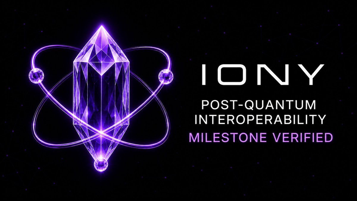 ionydotfun's tweet photo. A major milestone for $IONY: our post-quantum signature design has demonstrated bidirectional interoperability across independent implementations, with positive and adversarial tests passing.
The foundation is becoming real.
#IONY #PostQuantum #Dilithion https://t.co/SG19ee752G