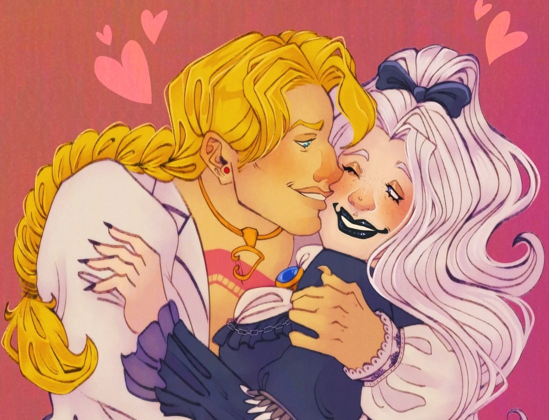 deadlysupia's tweet photo. (Art by @/whippetangel on tiktok<3 !!)
qrt with ur selfship and a ship that represents them! 🌹☀️🌙🎨

- Endymion/Serenity
- Gomez/Morticia
- Puss in Boots/Kitty Softpaws

Self explanatory <3 However VegaRenity is queer love :)

Self insert goes by They/Them and is Non-binary! https://t.co/FQi9ZS8UCZ