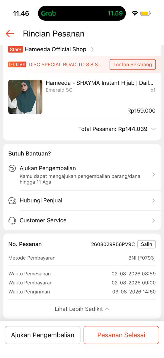syanitafv's tweet photo. [WTS] 

Aku mau jual kerudung Hameeda baru banget diunboxing. Hanya baru dicoba saja sekali. Harga beli Rp144k an, ku jual Rp100k aja (exclude ongkir)✨ https://t.co/Z89RVavUxM