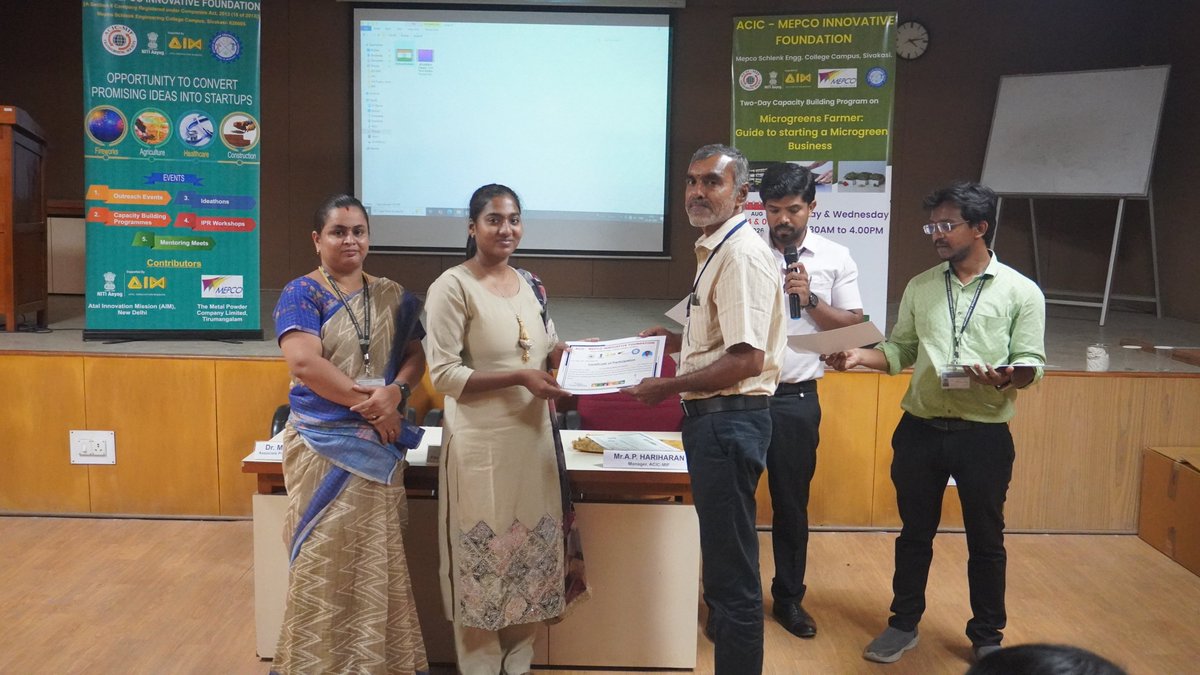 ACIC_MIF's tweet photo. Validictory Function of the 2 Day- Capacity Building Program was organised on the title "Microgreens Farmer: Guide to starting a Microgreen Business" on 04/08/26 &amp; 05/08/26 organised by ACIC-MIF. https://t.co/mWRdRmKOnx