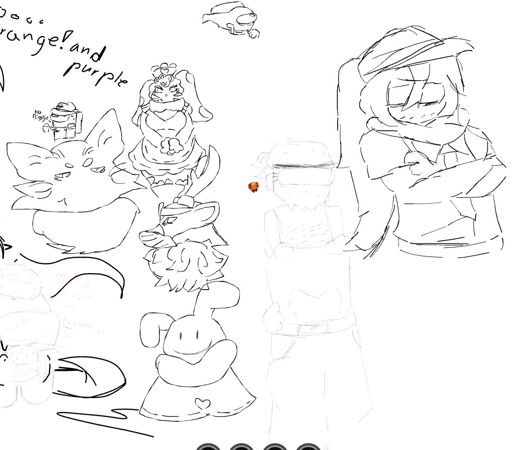 jacob_eul's tweet photo. some drawings i did^^. 
the among us char on the bottom left isnt from me but someone drew my avv about to get killed by green,how charming is that

#amongus #amongusshow #animalhospital #amongusshowpurple #amongusshowlime https://t.co/R7bqhvZbd8