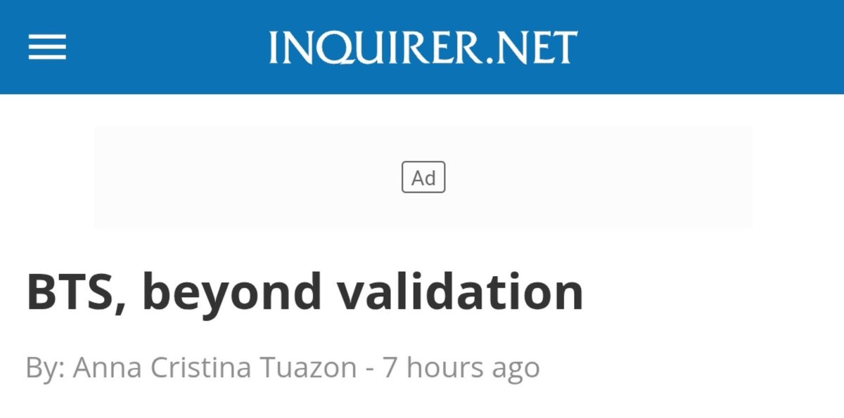 __gaciria's tweet photo. "BTS’ decision to not submit to the Grammys signaled their next stage of growth. They demonstrated self-validation by being sure of their worth, the worth of Asian artists and no longer needing the validation of a Western award to prove that they’re good enough"

- Anna Cristina Tuazon, Doctorate in Clinical Psychology from The Wright Institute in Berkeley