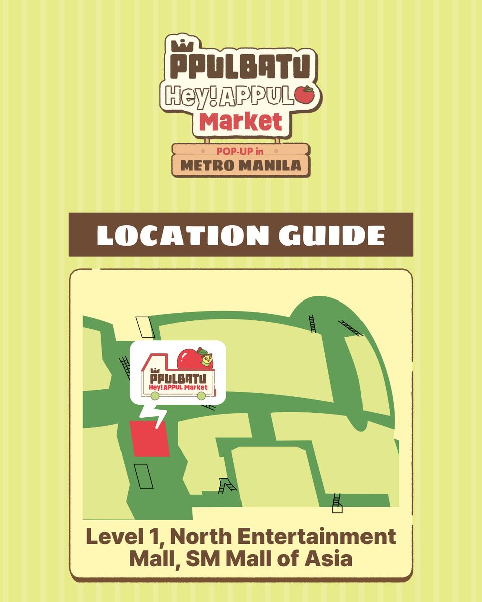 apopcollections's tweet photo. PPULBATU <Hey! APPUL Market> POP-UP in METRO MANILA

📢LOCATION AND QUEUEING GUIDE

Don’t lose your way to the market!

Please be reminded of our location and queueing guide to ensure a smooth market run!

See you, MOAs!

🗓 August 8 - September 07, 2026
⏱ 10:00 AM – 10:00 PM
📍Level 1, North Entertainment Mall, SM Mall of Asia

#TXT #PPULBATU #뿔바투
#TXT_PPULBATU
#PPULBATU_Hey_APPUL_MARKET