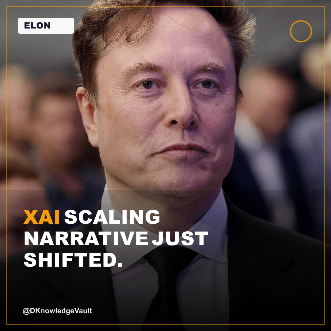 DKnowledgeVault's tweet photo. xAI scaling narrative just shifted. Grok's API rollout means real integrations start happening—not just chatbot comparisons. Track this: how many production applications ship Grok in the next 90 days? That velocity tells you whether xAI becomes infrastructure or remains a featur…