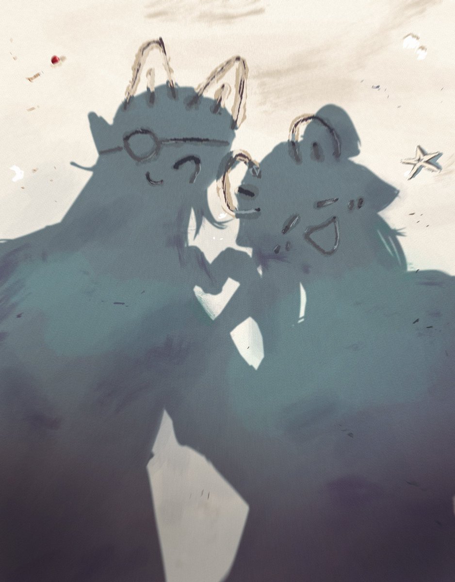 oshikasa's tweet photo. happy hualian summer ⛅️
they’re at the beach! 

#hualian #tgcf #花怜 https://t.co/W7pLHIv2bJ