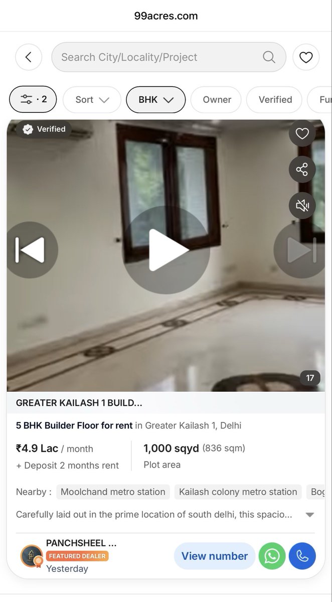 Iyervval's tweet photo. Hello @AshutoshRanka @SauravDassss @abhijeet_dipke - what exactly is the “misinformation” here?
• Saurav lives in GK1?
• His neighbour is Munjal of Hero motorcycle?
• The plot is 1000 sq yard (9000 sqft) property?
• The plot has a generous front garden?
• Ground floor rent for a property like that is 9-10 lacs a month?
• but the contractual amount in the agreement is just 11% of market value?
• what role did Saurabh Bhardwaj - As the MLA for GK play in securing this highly favourable rent - well below market value?
• If not why does Saurabh Bharadwaj claim to have a copy of the rent agreement/ or possess the agency to disclose said agreement? 
• why does Saurav’s income not match the rent?
• what is Saurav’s income?
• Saurav & Ratna on his behalf denied living in such a property prior to being exposed? 
• his (absent) biological father is a Nepali?
• did said biological father abandoned him?
• his mother is a spa therapist - so led a hand to mouth subsistence family income - & no notable family money to supplement  the average GK1 rent ?
• the guard said he vacated the property just recently ?
• But you claim he still lives there?
• that 99 acres shows a rent of 5 lacs for old build and 7 lacs for a semi new build - but both on the upper floors without a garden?
• that you chaps started a murderous violent riot on the 20th of July?
• that Dipke’s BU course ended in December 2025 & he’s been unemployed for the last 8 months? 
• that Ranka has never verifiably employed in the formal sector & all his jobs have been running social media for AAP?