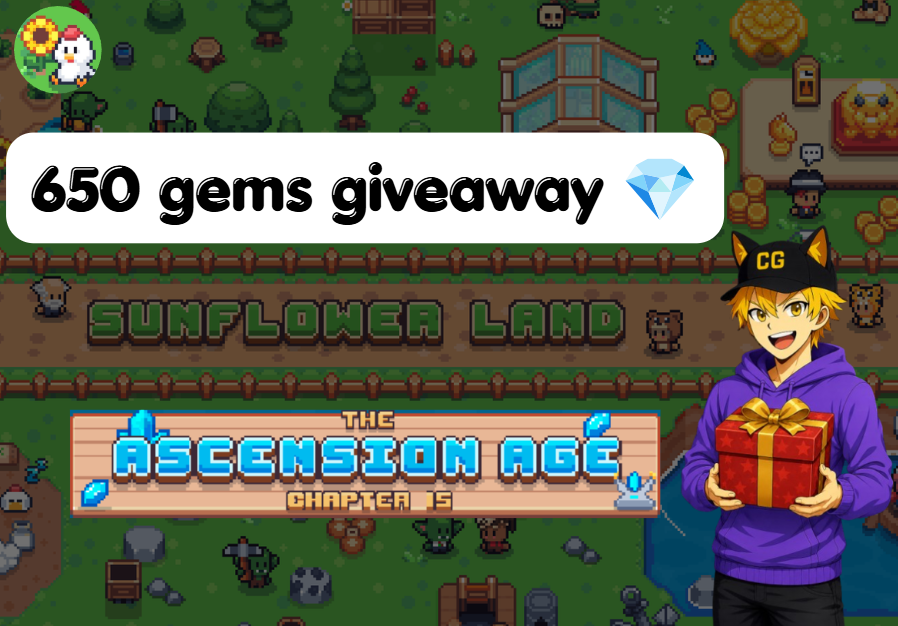 Mcghosh2's tweet photo. Hello everyone

Finally, the Ascension Age is here, It hasn't started yet, but it will begin in a few days

💎650 Gems Giveaway Alert

📋How to join:
✅ Follow @Mcghosh2 and @0xSunflowerLand
✅ Like & Repost
✅ Tag 3 friends with your Farm ID
✅ Which skill are you going to upgrade first? ⬇️

One random winner will be announced on August 8 📢

Good luck everyone🍀