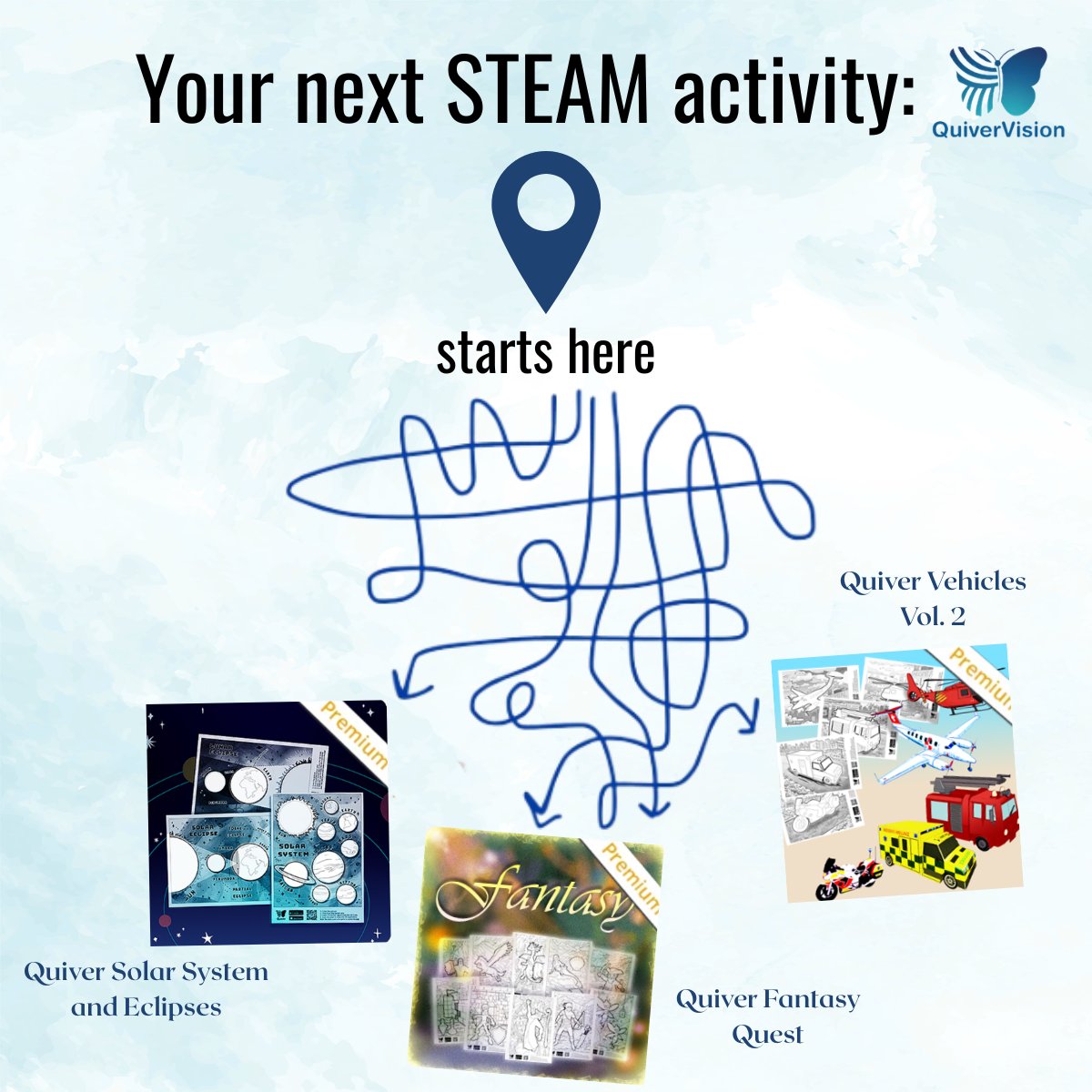 quivervision's tweet photo. Looking for a quick STEAM activity? ✏️🚀

Turn simple coloring sheets into interactive 3D Augmented Reality experiences! Explore space, storytelling, and engineering in your next lesson.

Grab your activity sheets &amp; lesson packs here 👉 https://t.co/o9Z4ALHjeH

#STEAMEducation https://t.co/yi1z0FixGv
