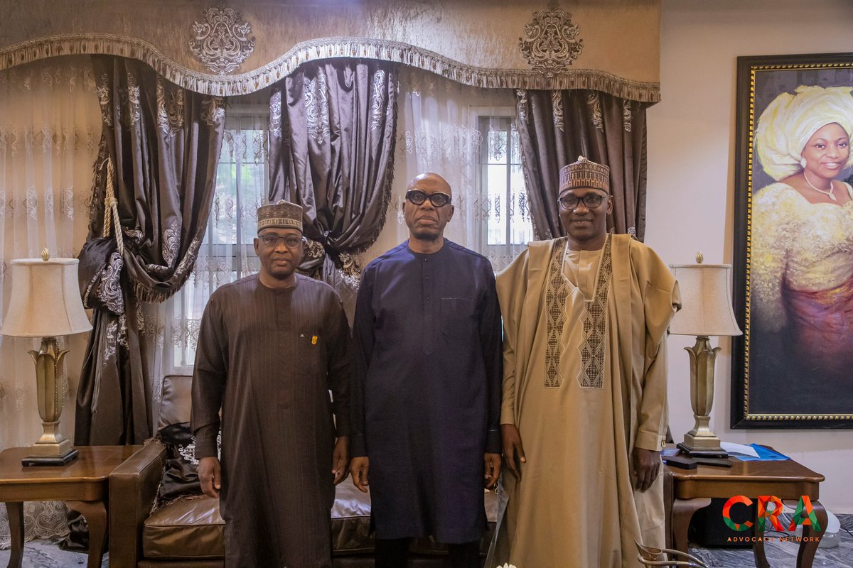 CRA_Advocacy's tweet photo. CONDOLENCE VISITS: Former Nigerian Ambassadors

Former ambassadors of the Federal Republic of Nigeria joined many other friends and associates to commiserate with H.E. Rotimi Amaechi earlier this week. 

Among the distinguished guests were:

1. 📸: Amb. Faruk Malami Yabo, MFR,  ADC Senatorial Candidate for Sokoto South and former Ambassador of the Federal Republic of Nigeria to the Hashemite Kingdom of Jordan.

2. 📸: Amb. Abubakar Shehu Bunu, former Ambassador of the Federal Republic of Nigeria to the Kingdom of Saudi Arabia, accompanied by political associates.