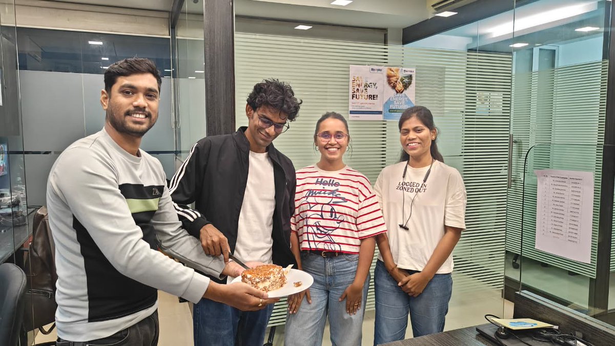 Netrika_PvtLtd's tweet photo. Strong teams are built on shared moments. ๐
This month's birthday celebration brought smiles, laughter, and great memories. Here's to celebrating the people who make our workplace special. ๐
#LifeAtNetrika #TeamNetrika #WorkplaceCulture #PeopleFirst https://t.co/RPu9K8VUwX
