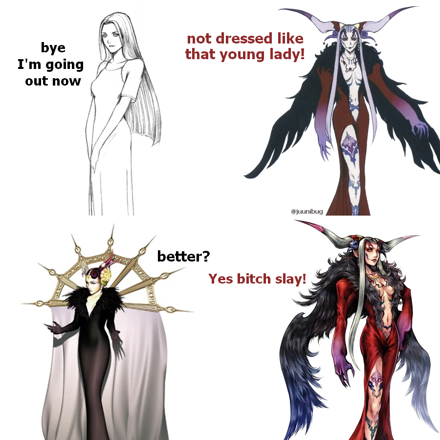 juunibug's tweet photo. When Ultimecia possessed Edea https://t.co/3y0X8UBIDh