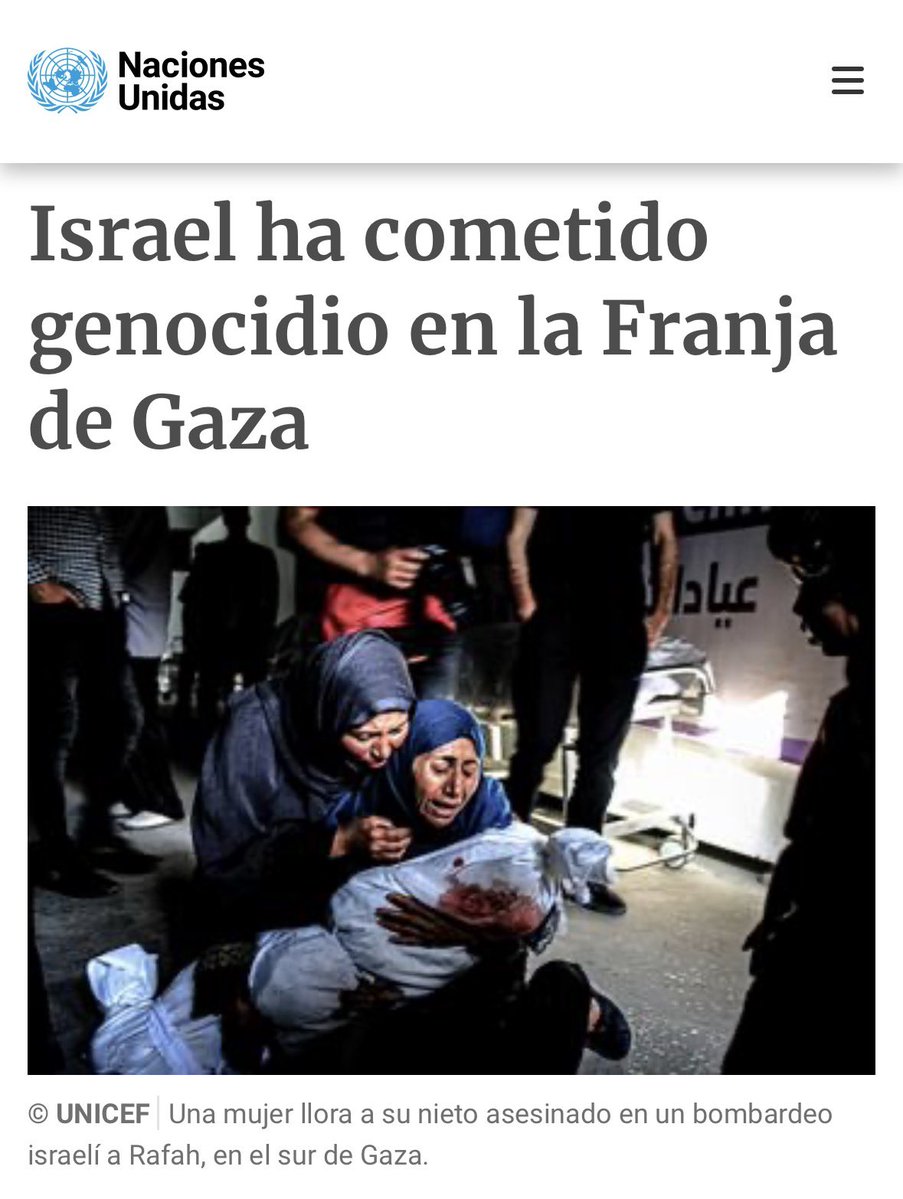 cesarpinedar's tweet photo. Lean más bien los reportes expertos: 

Informe independiente de Naciones Unidas: genocidio
Human Rights Watch: genocidio
Amnistía Internacional: genocidio.
Asociación Internacional de expertos en genocidio: genocidio
Relatora especial Palestina: genocidio

Todos las autoridades y expertos en genocidio concluyen que Israel comete genocidio pero la derecha sionista mexicana quiere, rayando en el delirio, negar lo que todos hemos visto suceder ante nosotros creyendo que con un libelo negacionista publicado en Nexos pueden ocultar el genocidio.