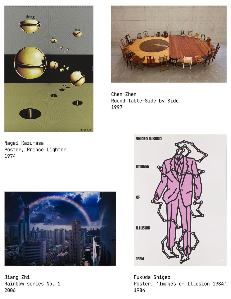 hollycurates's tweet photo. consider this your intro to Hong Kong's M+ museum online collection. 19k+ works spanning art, design, architecture, photography, film, furniture, posters, and every kind of ephemera. honestly impossible to pick, so i just whipped up a few pages to give you an idea https://t.co/irVbllP6dD
