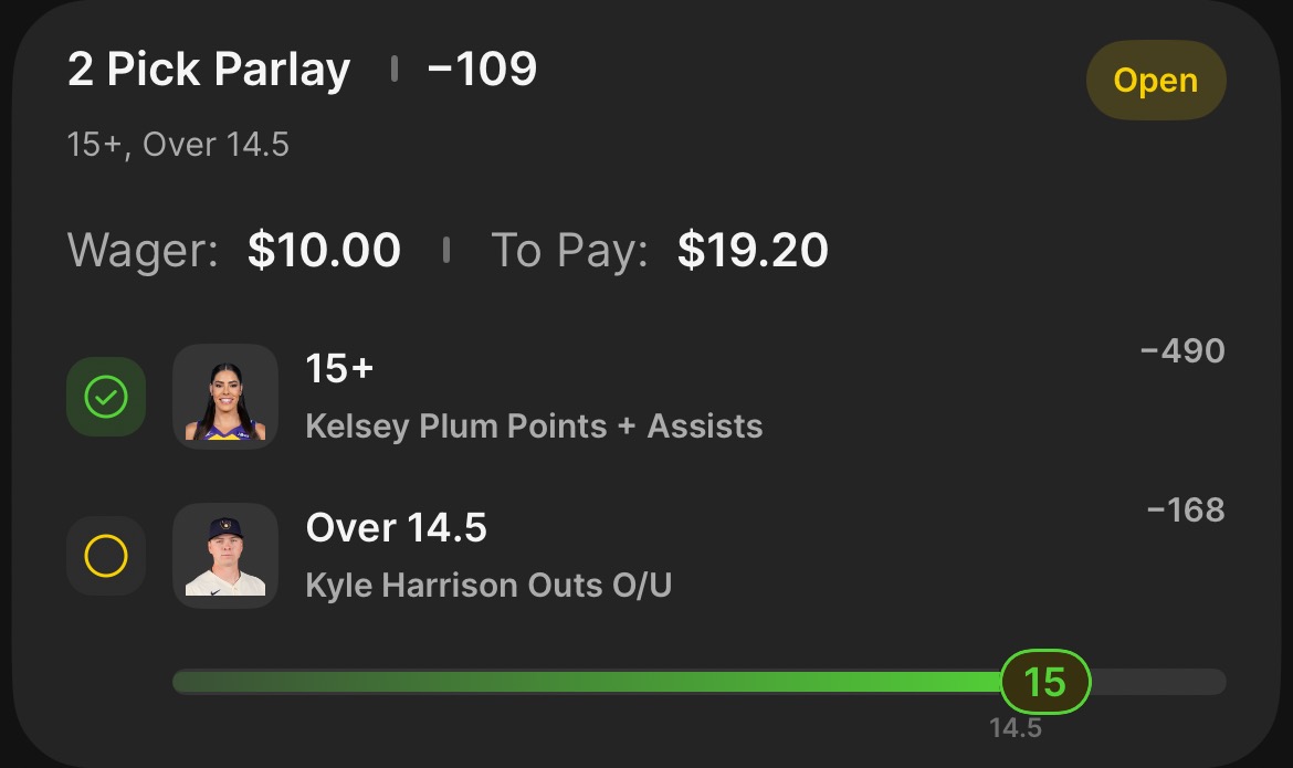 ProLineIQ's tweet photo. We have launched off 🚀

    Day 1  10$ < 19.20$ ✅

#Gambling𝕏 #Ladderchallenge #WNBA #MLB https://t.co/M2CE2jjabX
