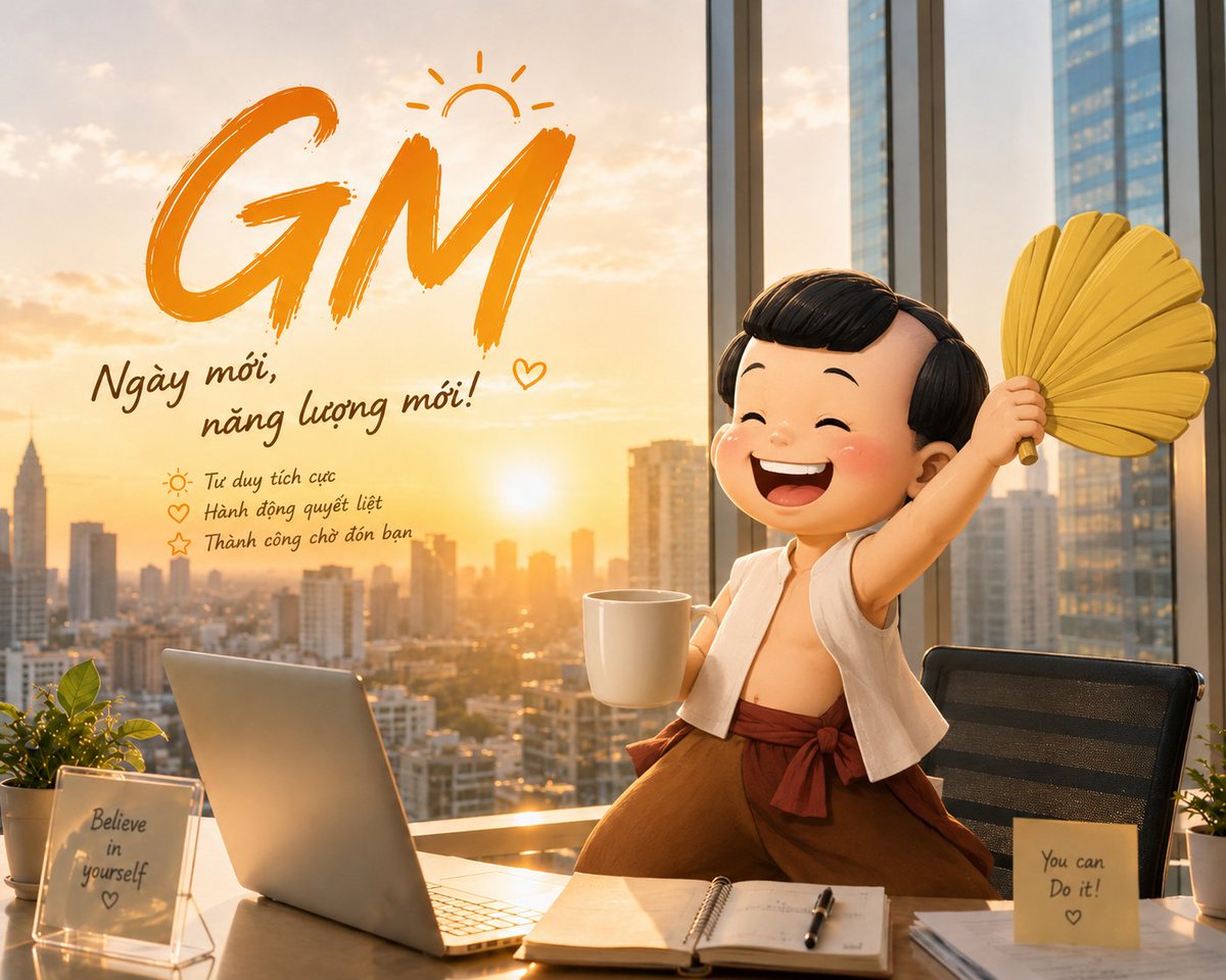 thangbomdatviet's tweet photo. GM!
Ngày mới năng lượng nhé! https://t.co/meggfwkfh0
