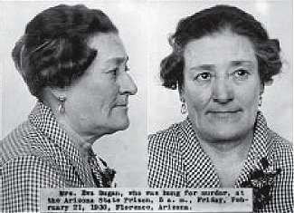 AMurderersGrave's tweet photo. The only woman hanged in Arizona history.

Eva Dugan was convicted of murdering her employer, A.J. Mathis, and executed at the Arizona State Prison in Florence on February 21, 1930. The hanging was botched — and Arizona switched to the gas chamber afterward.

Grave: Florence Cemetery, Florence, Arizona (public record).

Every entry in our database comes from court records and verifiable public sources — so families can check what’s documented near a burial plot they’re considering.

Full entry → https://t.co/T7sNDuT6bW

#FindAMurderersGrave #PublicRecords #TrueCrimeHistory