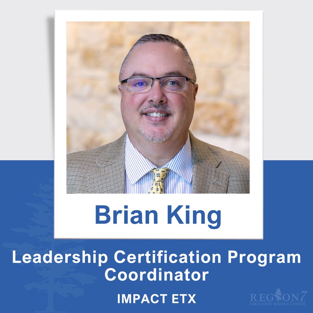 Region7ESC's tweet photo. π Welcome, Brian King!
Brian joins Region 7 ESC as a Leadership Certification Program Coordinator with the IMPACT ETX team.
We're excited to welcome him aboard!
#Region7ESC #IMPACTETX #TeamRegion7 https://t.co/BMlWSC3GGb