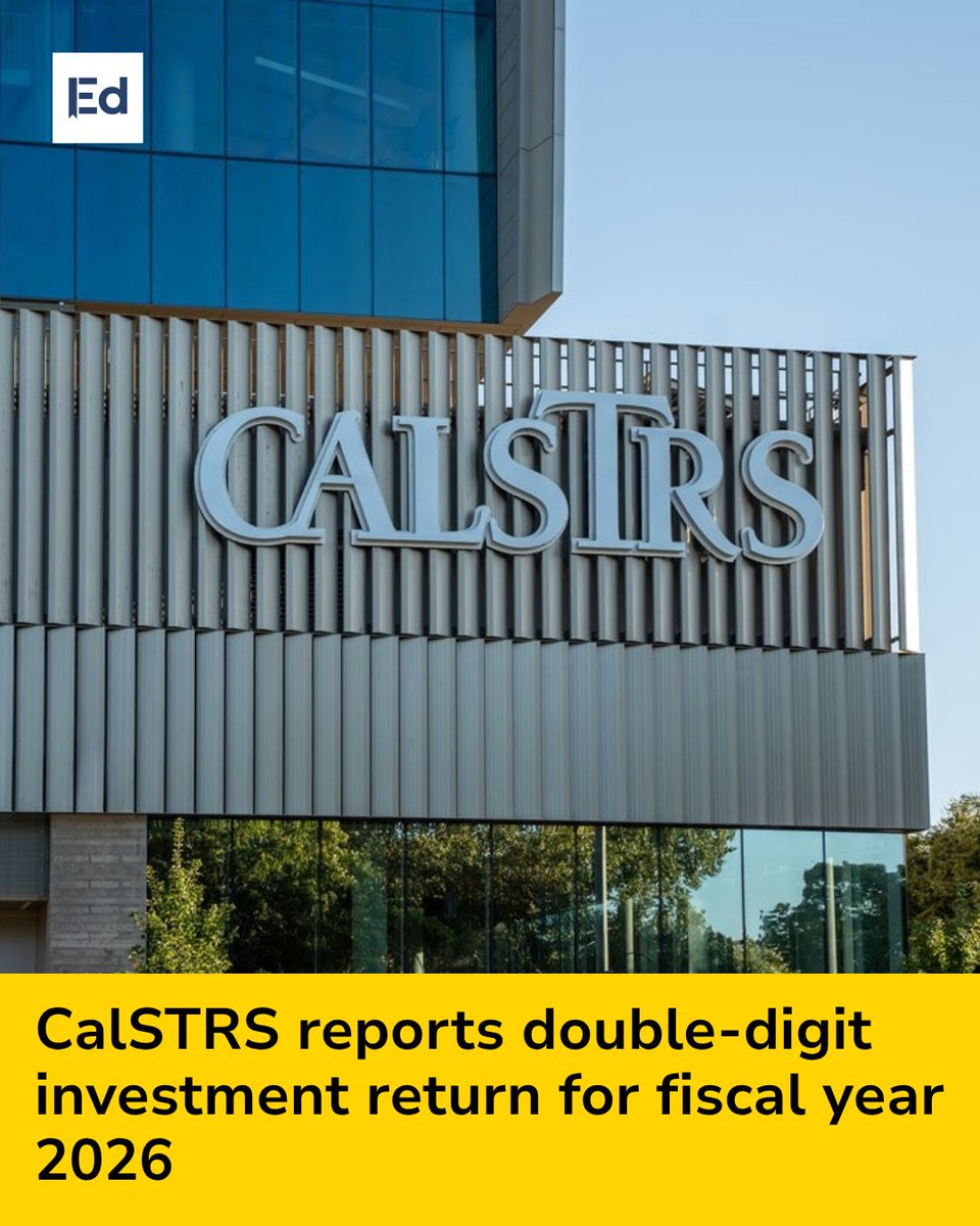 EdSource's tweet photo. CalSTRS reports double-digit investment return for fiscal year 2026 

LEARN MORE: https://t.co/z9zVgZzWMo https://t.co/RahaZ2M8BA