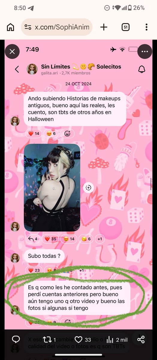 jquinteromonta2's tweet photo. @ZareGolpeNeon @fley_es Otro que no vio el vídeo, las capturas son de la cuenta anterior llamada withgali ahí era donde Roro le dejaba los comentarios, la cuenta de hoy es la cuenta SECUNDARIA donde migro todo su contenido y resubio todo https://t.co/4FHuj2t0Ee